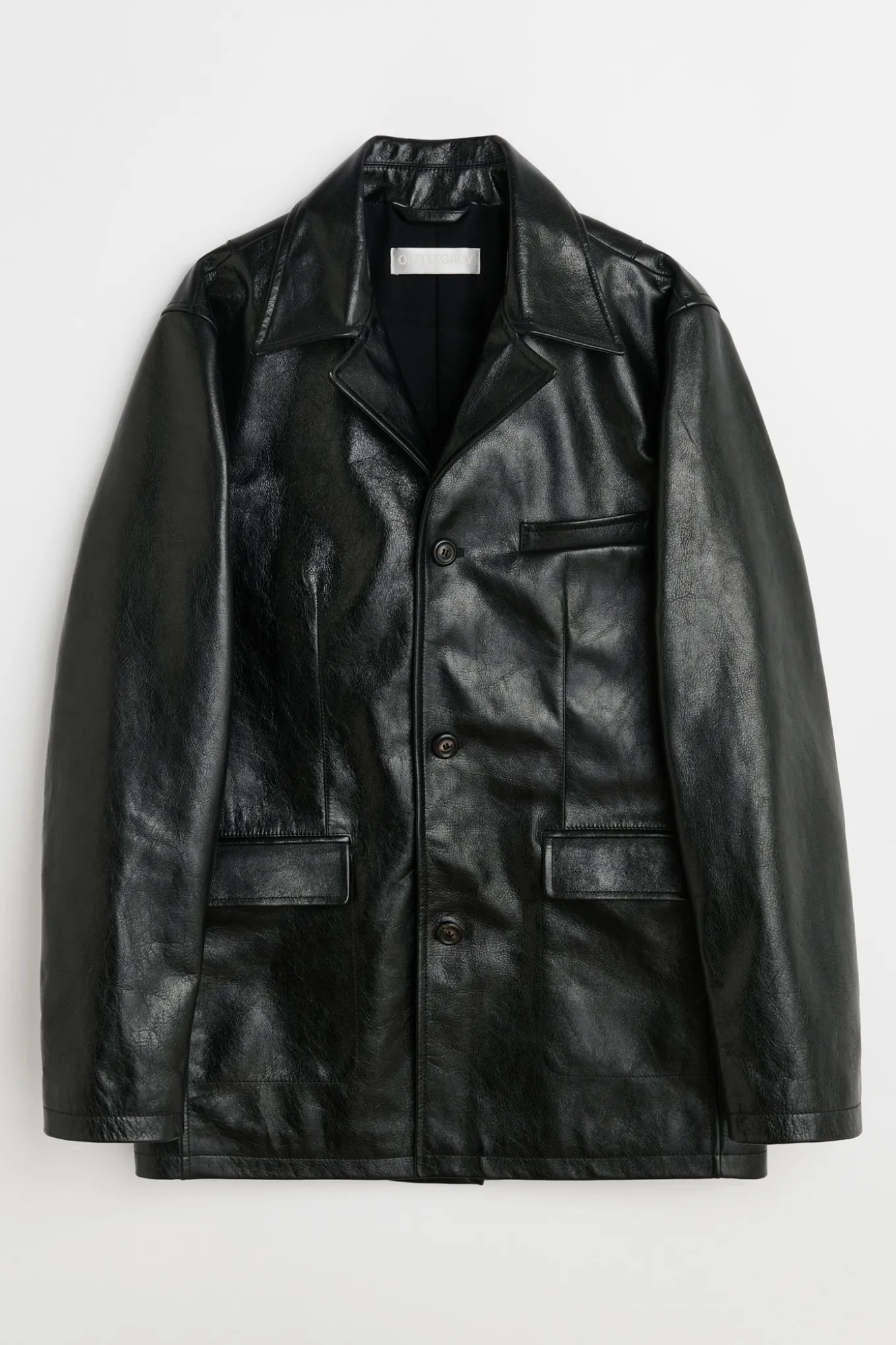 Heavy Grain Black Leather