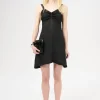 Noir Stripe Sheer Viscose Silk