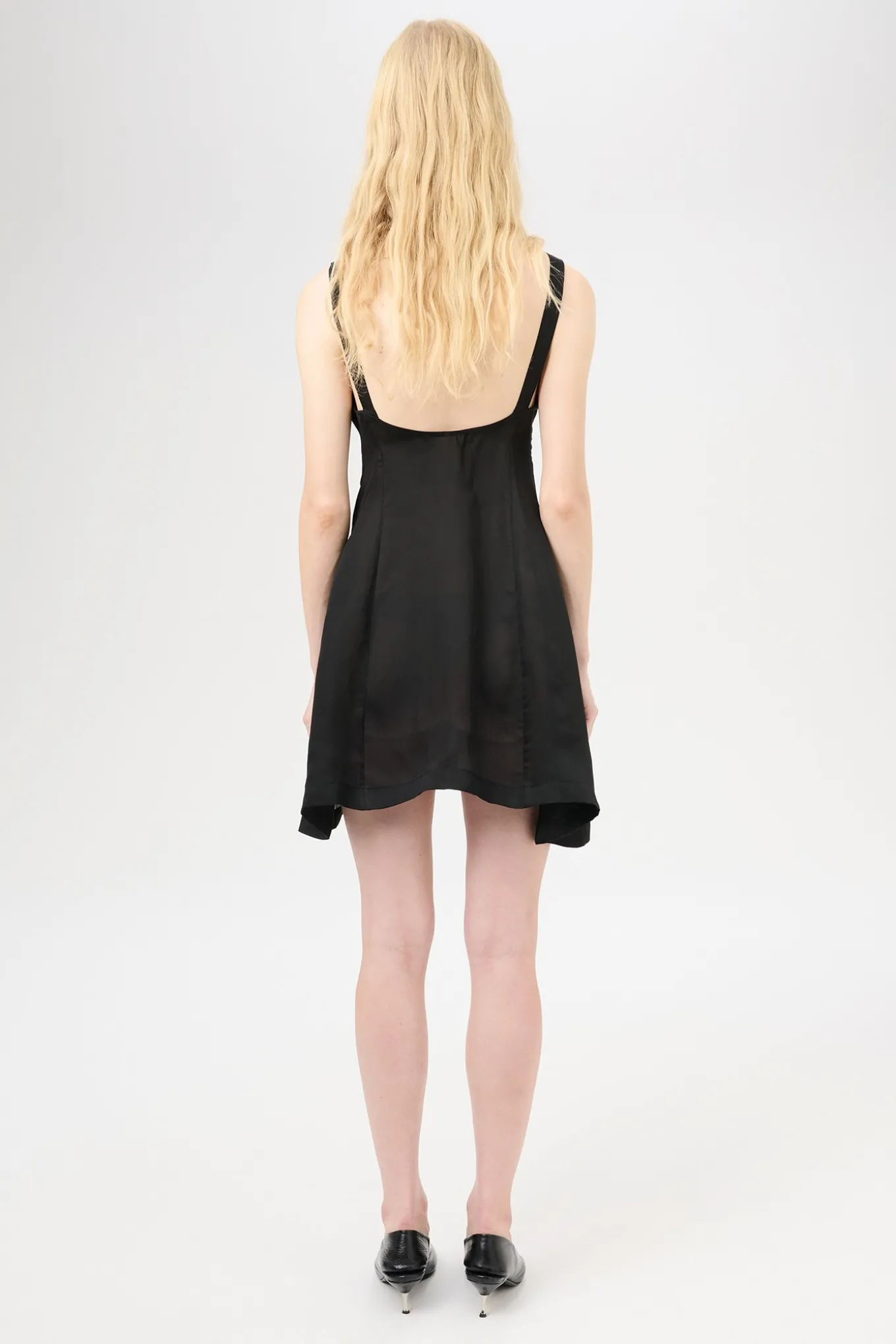 Noir Stripe Sheer Viscose Silk