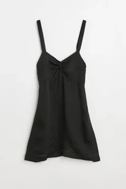 Noir Stripe Sheer Viscose Silk