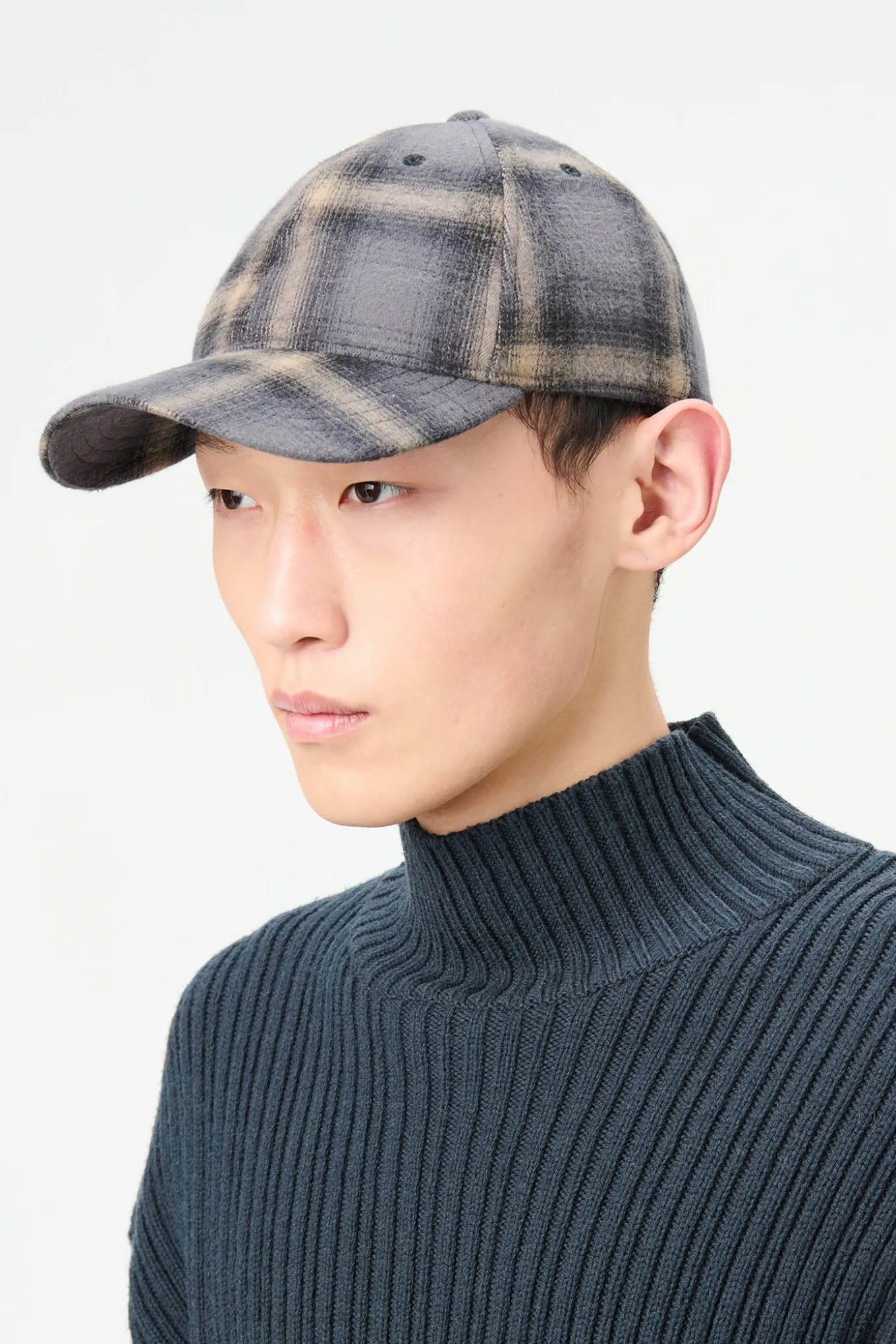 Oyster Check Hairy Flannel
