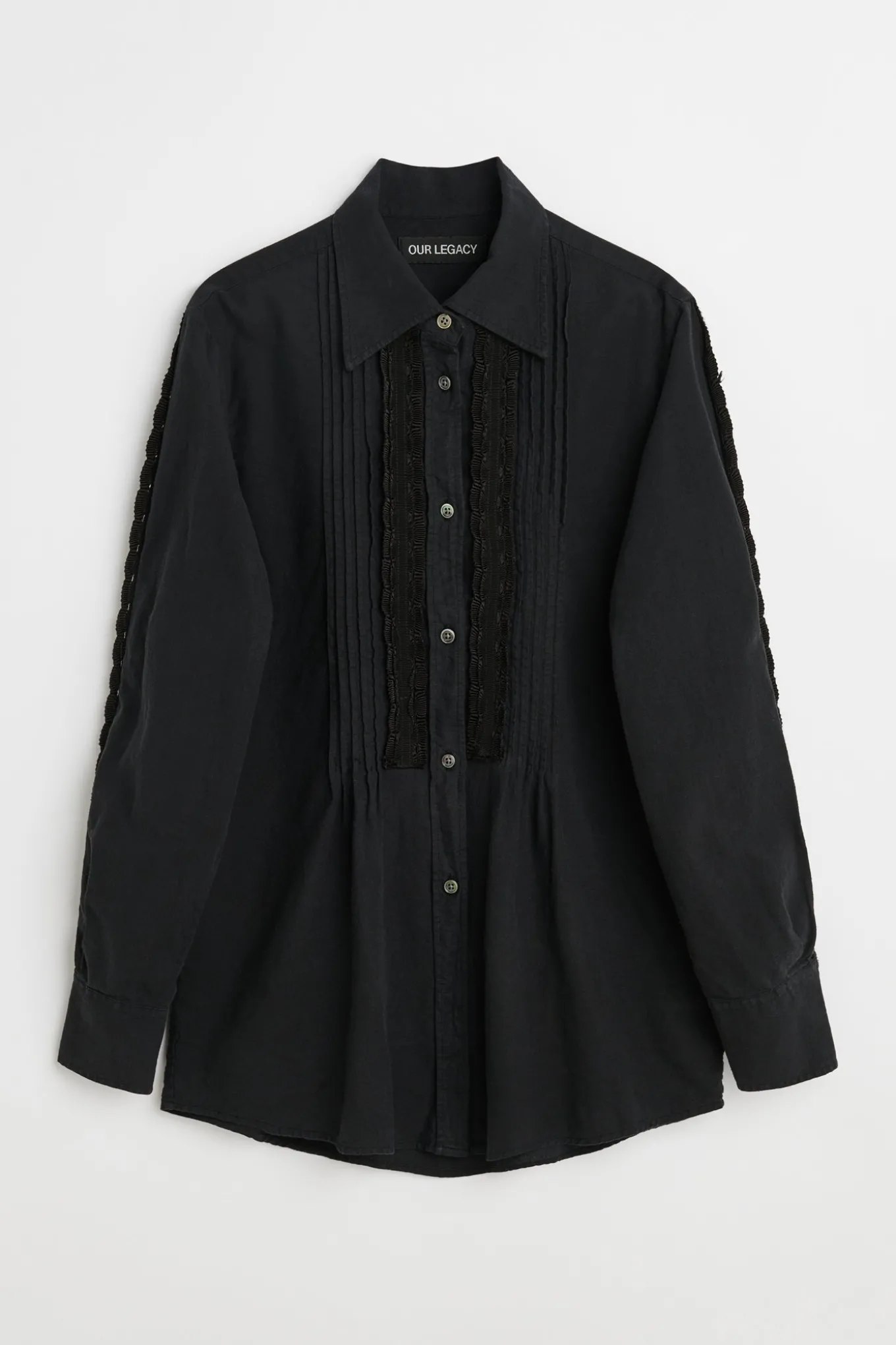 Pleated Black Kitchen Weave