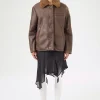 Rustic Grain Brown Shearling