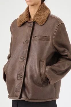 Rustic Grain Brown Shearling