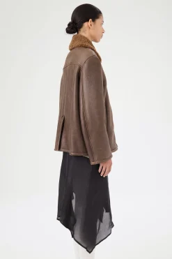 Rustic Grain Brown Shearling