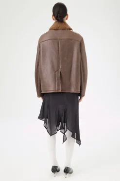 Rustic Grain Brown Shearling