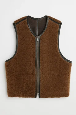 Rustic Grain Brown Shearling