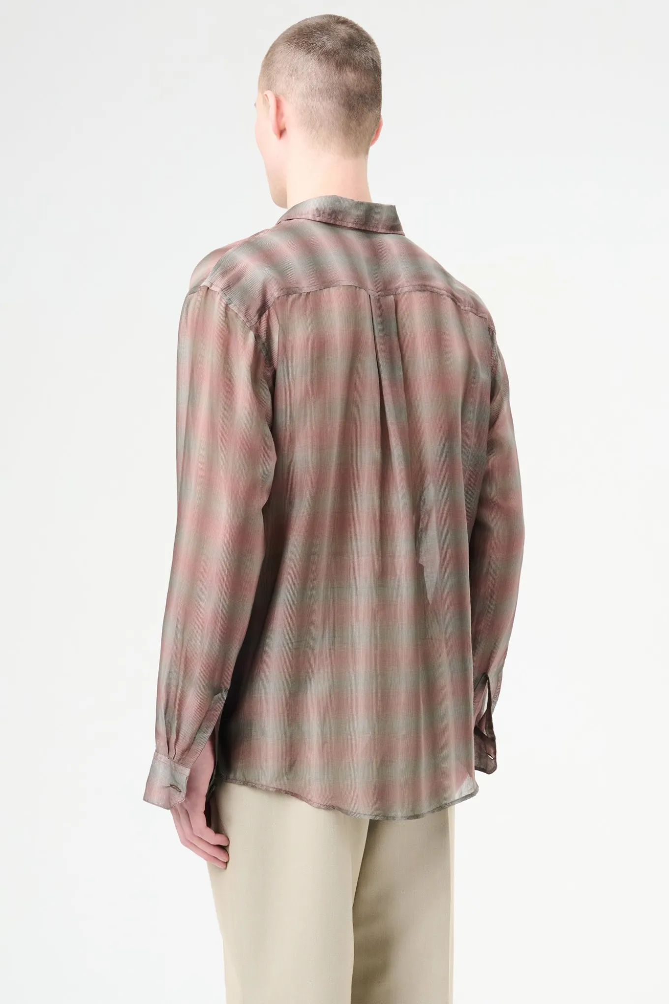 Screen Check Sheer Cotton Silk