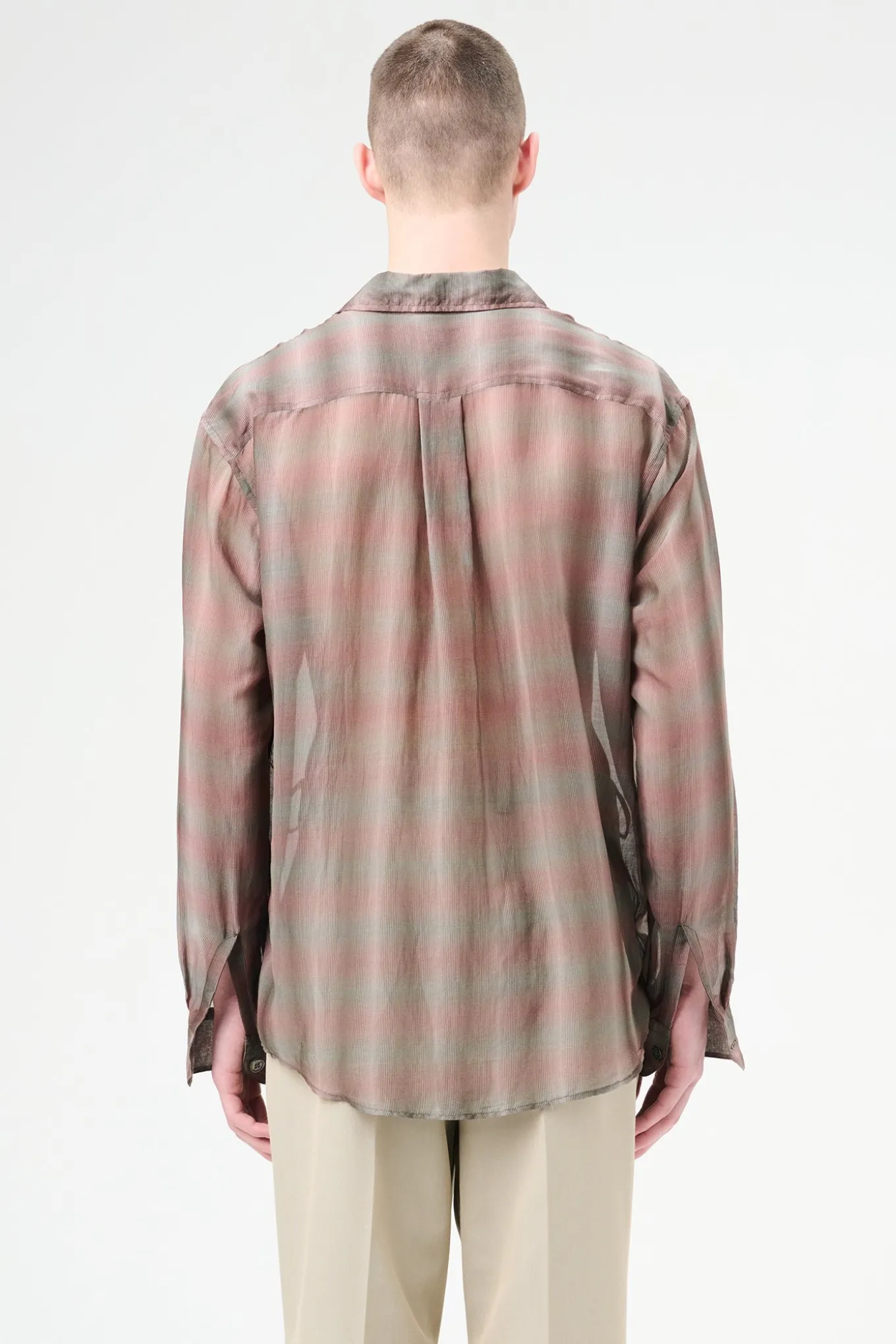 Screen Check Sheer Cotton Silk