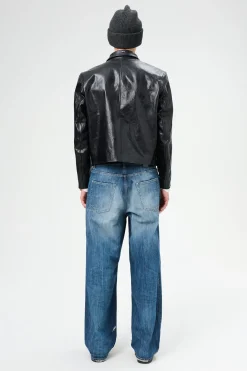 Top Dyed Black Leather