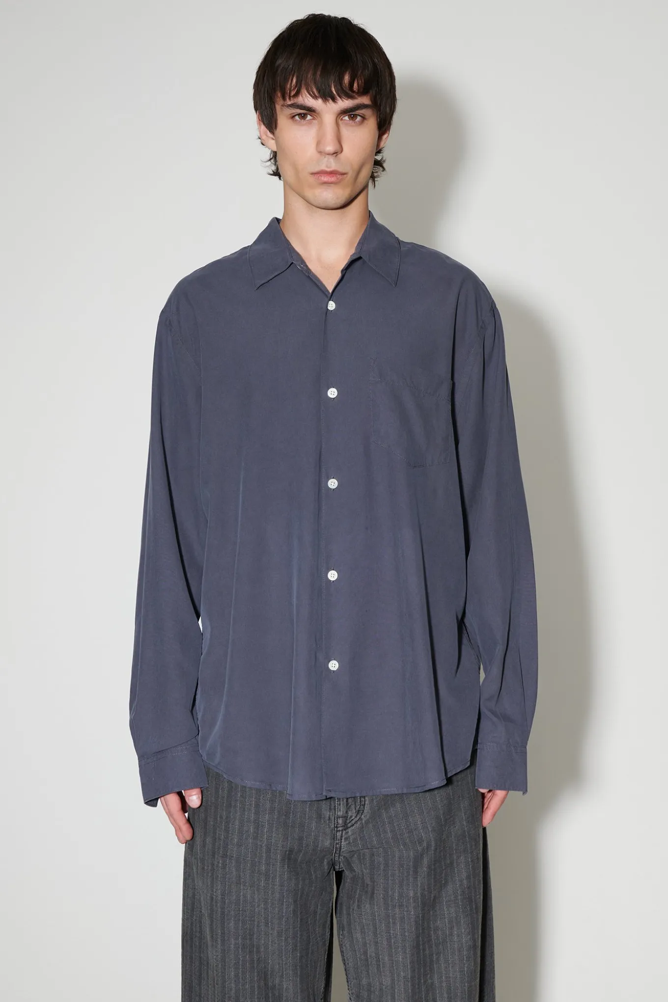 Vintage Blue Fine Silk