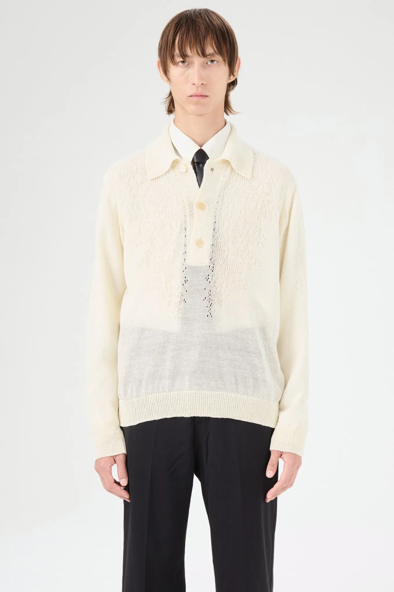 White Floral Pointille