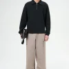 Worn Black Athletic Rib