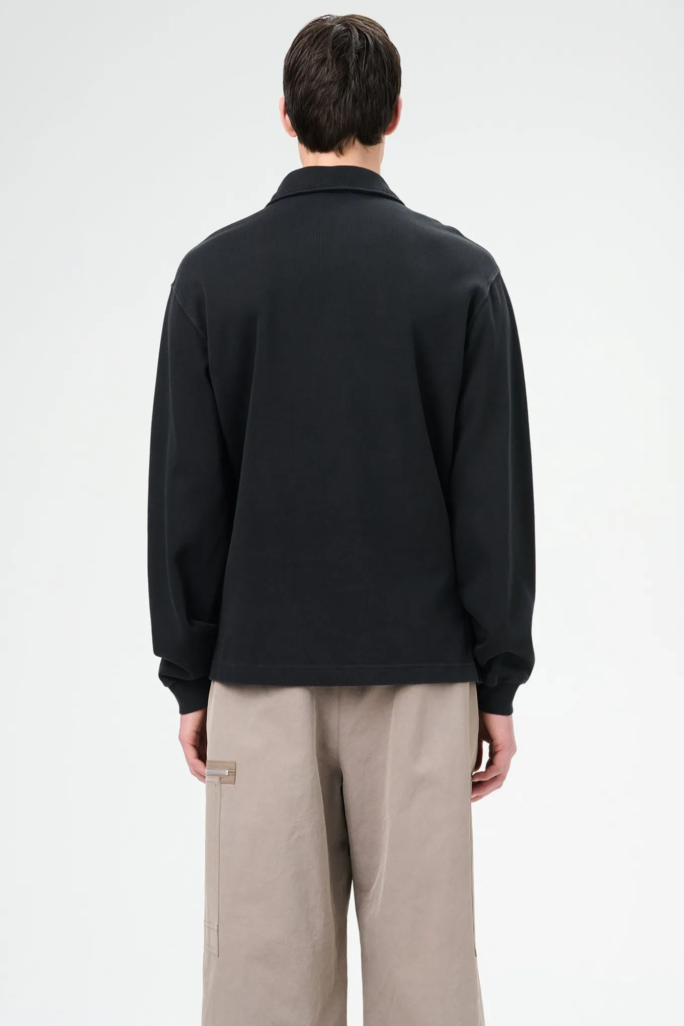 Worn Black Athletic Rib