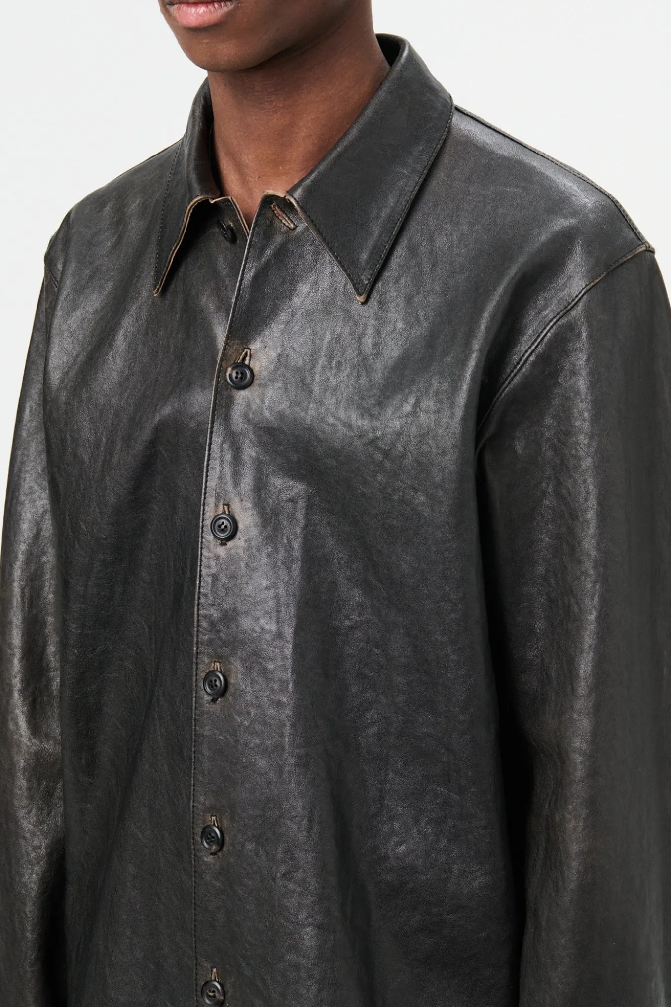 Worn Brown Lambskin